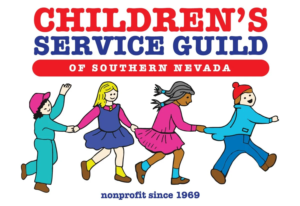 Children holding hands, nonprofit organization logo.